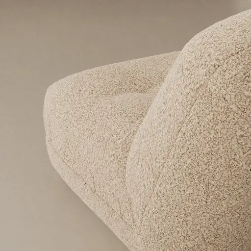Drehsessel Anton - drehbar, Stoff, Beige