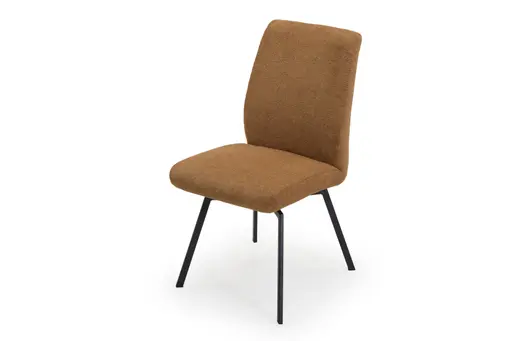 Stuhl - drehbar, Stoff, Cognac