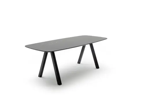 Esstisch Jari - LB ca. 220x95 cm, Keramik, Schwarz