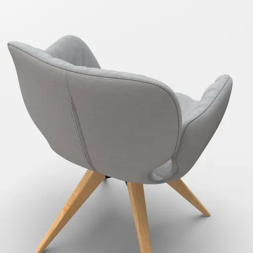 Armlehnstuhl Saltino - Stoff, Hellgrau