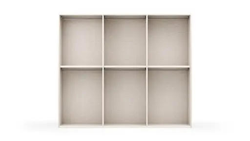 Drehtürenschrank Loretto - B ca. 280 cm, Melamin, Perlmutt