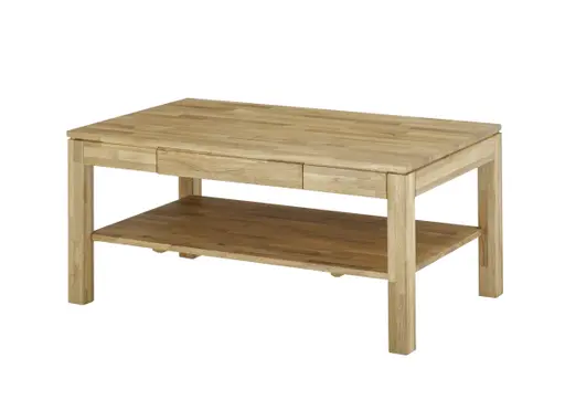 Couchtisch - mit Schubkasten, LBH ca. 115x70x54 cm, Asteiche massiv