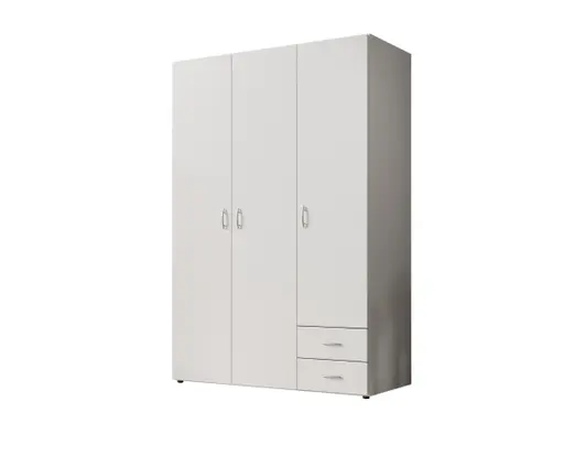 Drehtürenschrank- B ca. 120 cm, Weiß