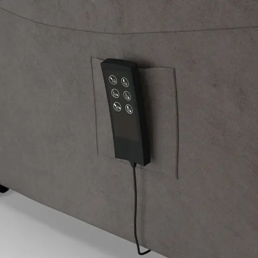 Relaxsessel Arima - Relaxfunktion (motorisch), Kopfteil verstellbar, Stoff, Dunkelbraun