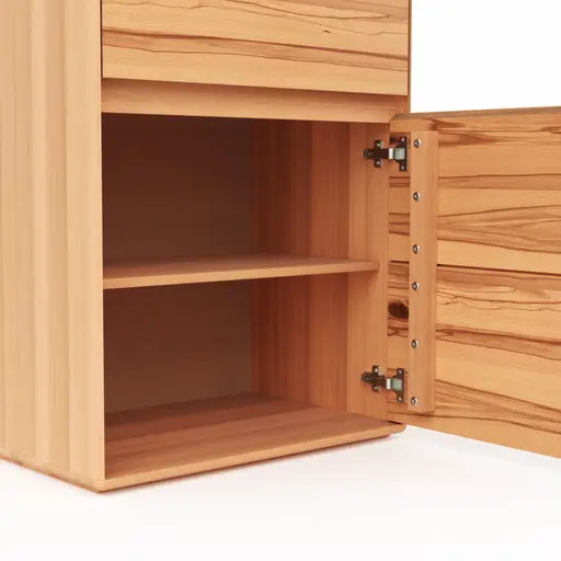 Vitrine Hillsboro - Anschlag Rechts, Buche/Kernbuche natur, geölt