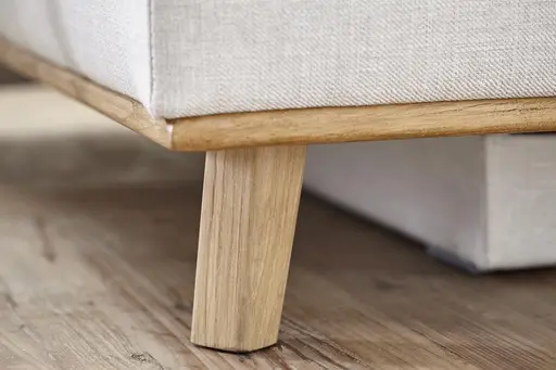 Sofa Lakeville 2 - 2-Sitzer inkl. Schlaffunktion mit Bettkasten, Stoff, Natur