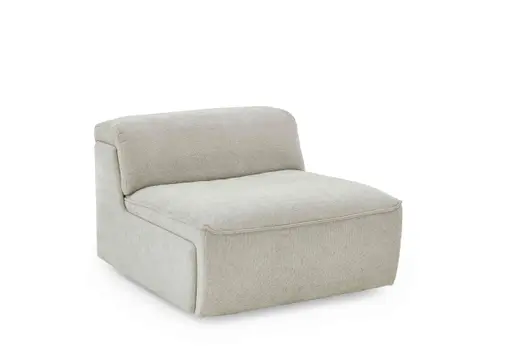 Sessel - inkl. Kissen mit Rolle, Stoff, Natur