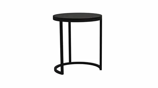 Beistelltisch Kai -LBH ca. 39x39x45 cm, Asteiche massiv, Schwarz