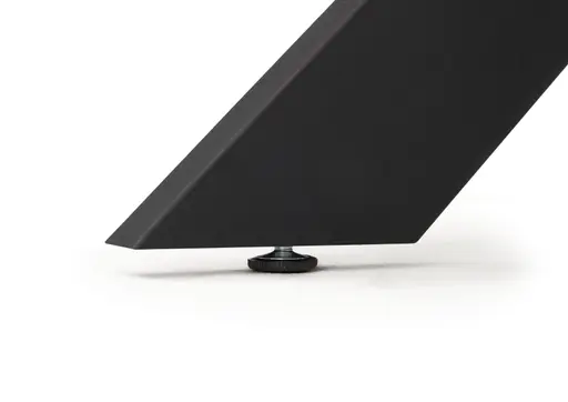 Esstisch - LB ca. 200x100 cm, Eiche massiv geölt, Wellenkante, Schwarz