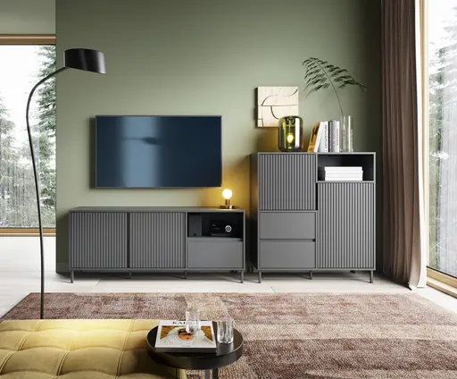 Highboard - B ca. 106 cm, Anthrazit