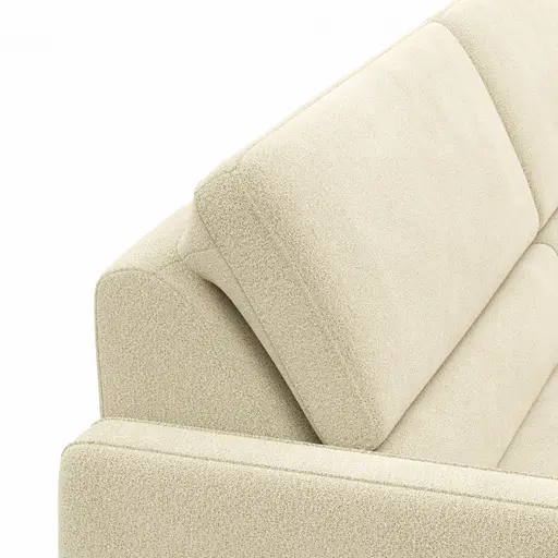 Ecksofa Valera - 3-Sitzer mit Ecke rechts inkl. Rückenlehne verstellbar und Relaxfunktion motorisch, Stoff, Natur