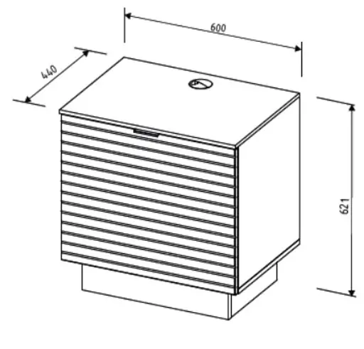Unterteil - B ca. 60 cm, Riva Eiche Nachbildung