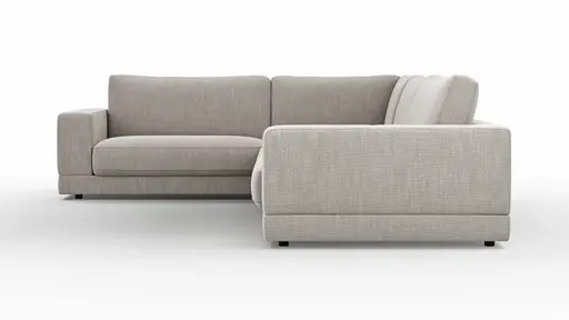 Ecksofa Juni - Ecke links mit 2,5-Sitzer, Stoff, Hellgrau