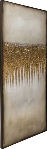 Bild- BHT ca. 100x200x4 cm, Acrylfarbe, Tanne Massivholz naturbelassen, Baumwolle