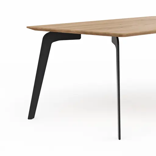 Esstisch Phoenix - LB ca. 180x100cm, Eiche geölt mit Epoxidharz dunkel