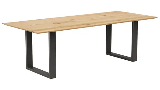 Esstisch Clifton - mit Einsätzen, LB ca. 240x100 cm, Wildeiche massiv, natur geölt