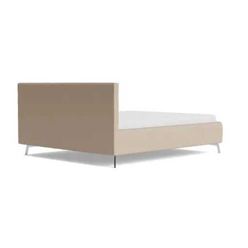 Bettgestell Coria - Liegefläche 180x200 cm, Leder, Bisquit