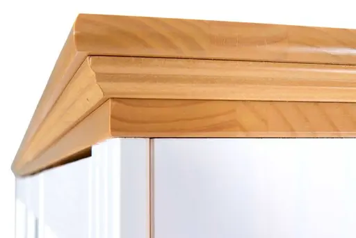 Drehtürenschrank - B ca. 215 cm, Weiß, Oak Colori