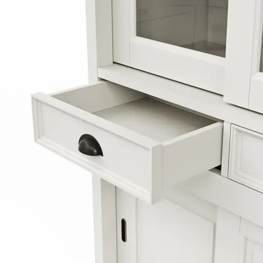 Schiebetürenschrank Louisiana - teilmassiv, Weiß