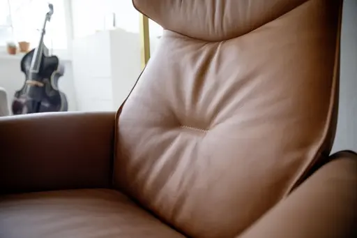 Relaxsessel Helge - Leder Anilin, Cognac