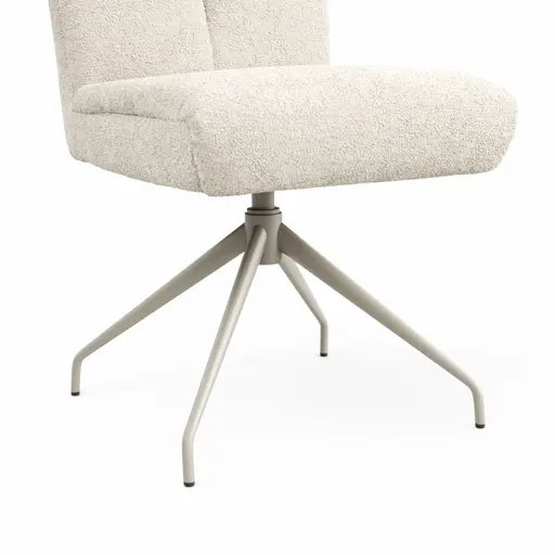 Stuhl Evania - Dreh und Relax-Funktion, hoher Rücken, Stoff, Creme