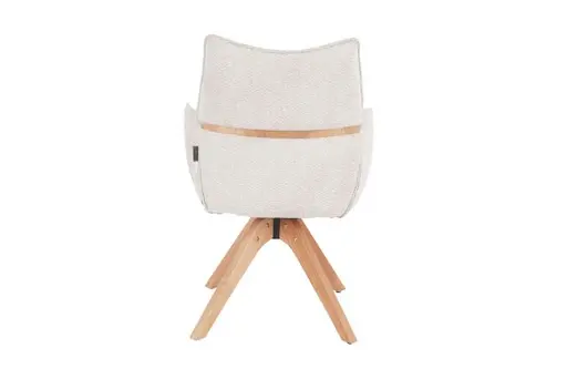 Armlehnstuhl MAROU - drehbar, Stoff, Beige
