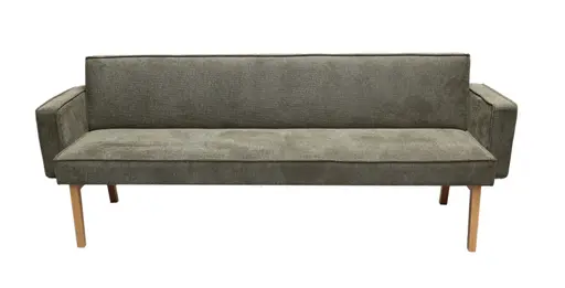 Polsterbank - Breite ca. 220 cm, Stoff, Olivgrün