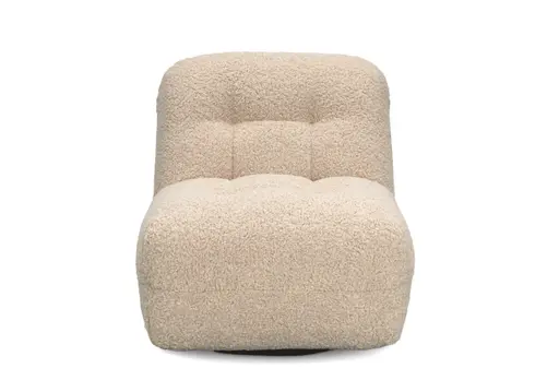 Drehsessel Anton - drehbar, Stoff, Beige
