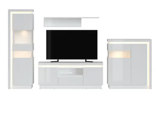TV-Unterteil - mit Beleuchtung, Weiß