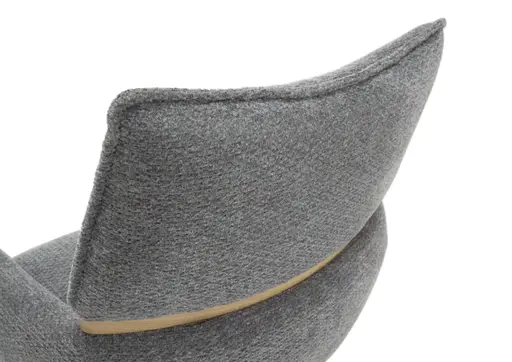 Armlehnstuhl MAROU - drehbar, Stoff, Graublau