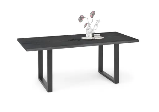 Esstisch - LB ca. 200x100 cm, Schwarzstahl, Schwarz