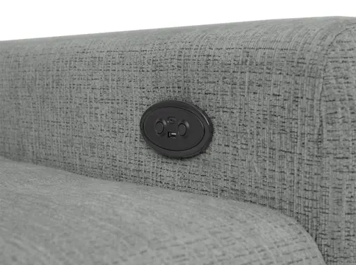 Ecksofa - Ecke links mit 2-Sitzer, Kopfteil verstellbar, Sitztiefe verstellbar motorisch, Stoff, Anthrazit