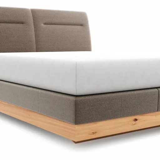 Boxspringbett Alpin Luxe - Liegefläche ca. 160x200 cm, Stoff, Braun