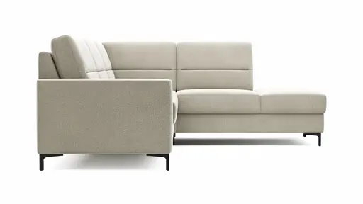Ecksofa Merlos H - 2,5-Sitzer mit Ecke rechts, Stoff, Natur