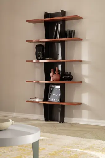 Wandboard Venzone - BHT  108x210x25 cm, Anthrazit, Campari