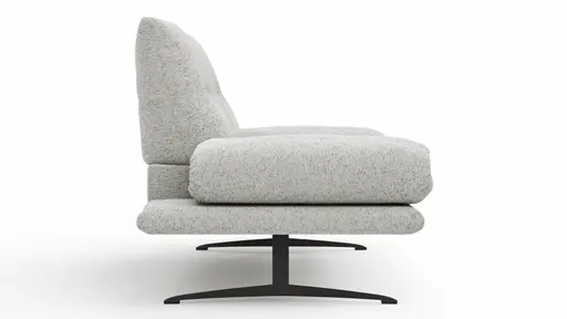 Sofa Lucero 2.0 - 2-Sitzer inkl. Drehsitz, Rollout-Armlehne und Sitztiefe verstellbar, Stoff, Offwhite