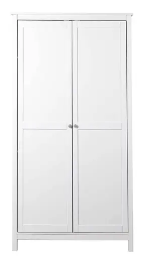 Drehtürenschrank - B ca. 107 cm, Weiß