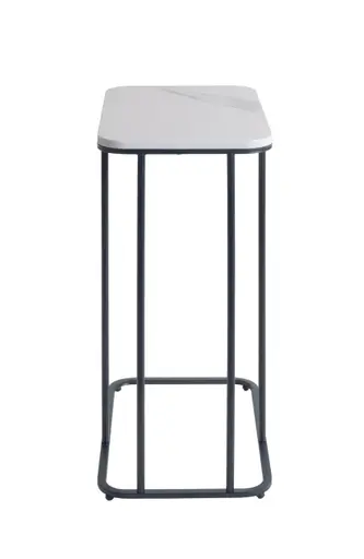 Beistelltisch - LB ca. 45x30 cm, Marmoroptik, Anthrazit