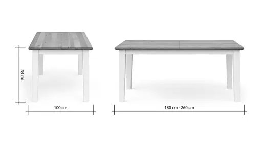 Esstisch Louisiana - ausziehbar, LB ca. 180x100 cm