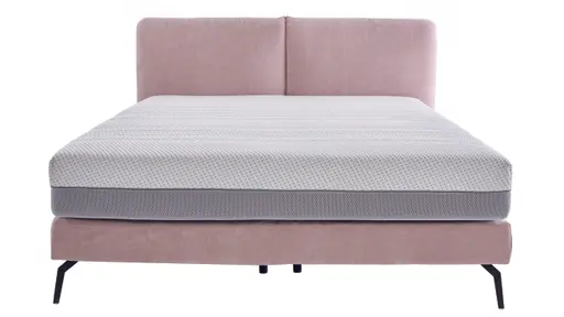 Boxspringbett Delia - Liegefläche 180x200 cm, Stoff, Rose