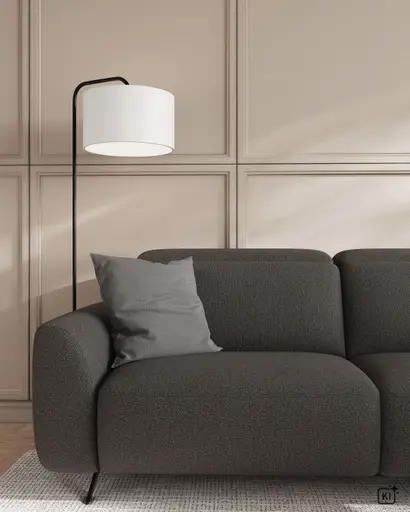 Sofa Arona - 2-Sitzer, Stoff, Anthrazit