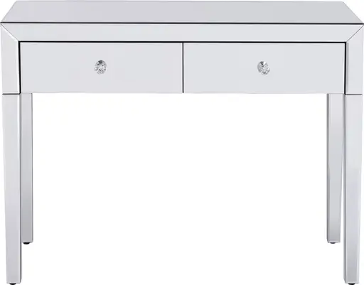 Konsolentisch- LB ca. 100x40 cm, Weiß, Lackiert, Verspiegelt