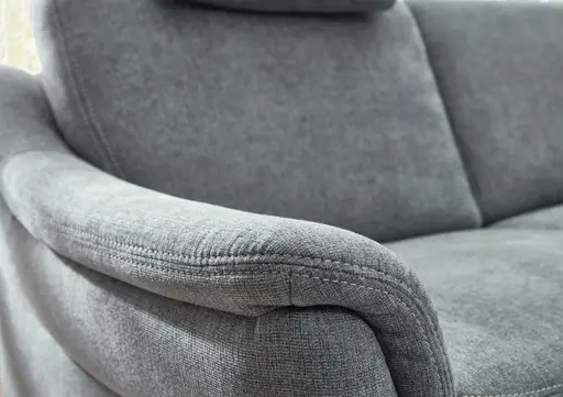 Ecksofa - 2,5-Sitzer mit Ecke rechts, Stoff, Eisengrau