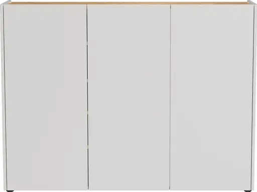 Schuhschrank GASIRA - B ca. 138 cm, Kaschmir, Navarra Eiche Nachbildung