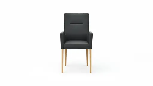 Armlehnstuhl 3190 - Leder, Anthrazit