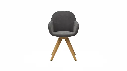 Polsterstuhl Dinner - Stoff, Dunkelgrau