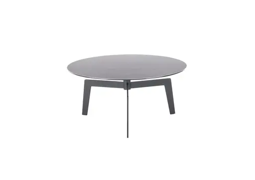 Couchtisch - LBH ca. 80x80x38 cm, Keramik, Dunkelgrau