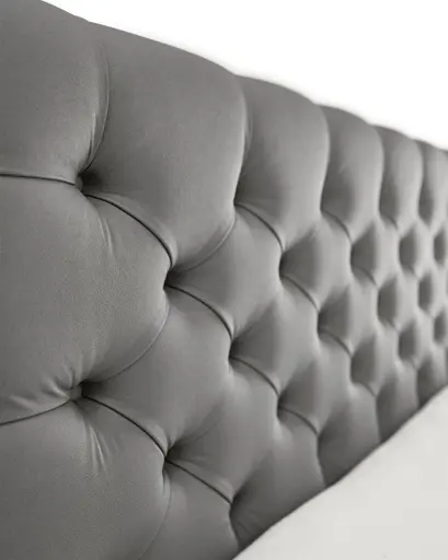 Boxspringbett SANDRIN E- Liegefläche ca. 180x200 cm, Stoff, Dunkelgrau