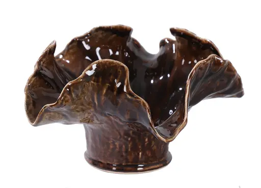 Deko-Vase - DH ca. 36x20 cm, Dunkelbraun