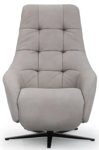 Sessel - Relaxfunktion motorisch, Leder, Eisengrau